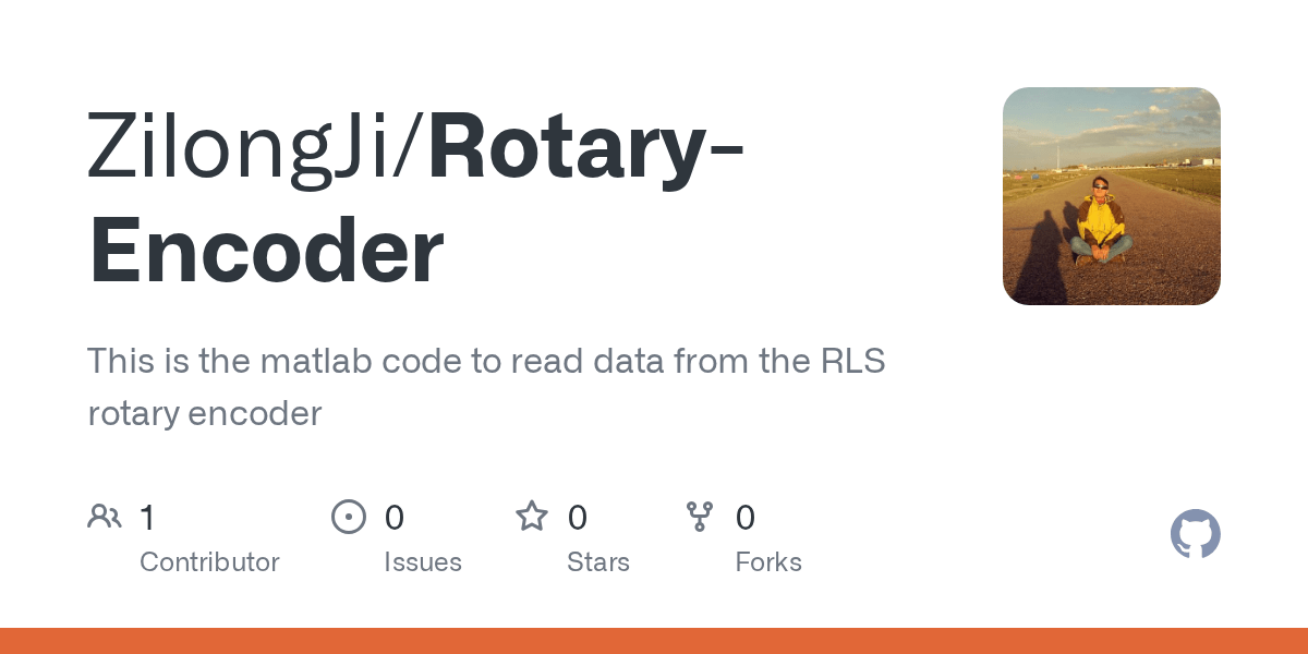 GitHub ZilongJi/RotaryEncoder This is the matlab code to read data
