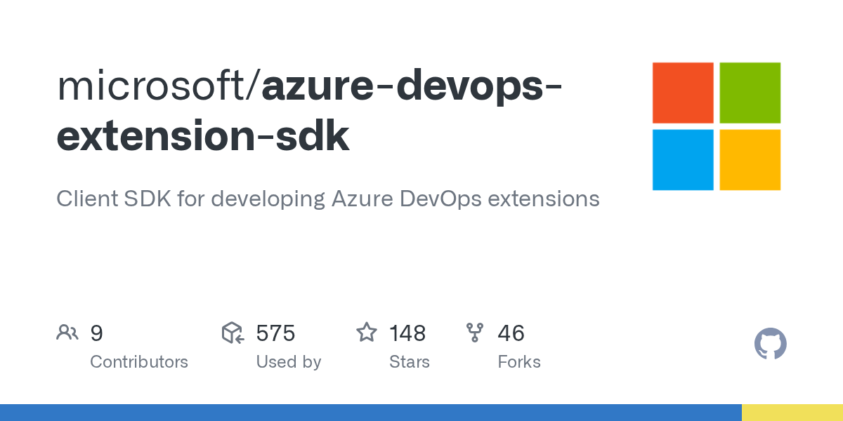 GitHub microsoft/azuredevopsextensionsdk Client SDK for