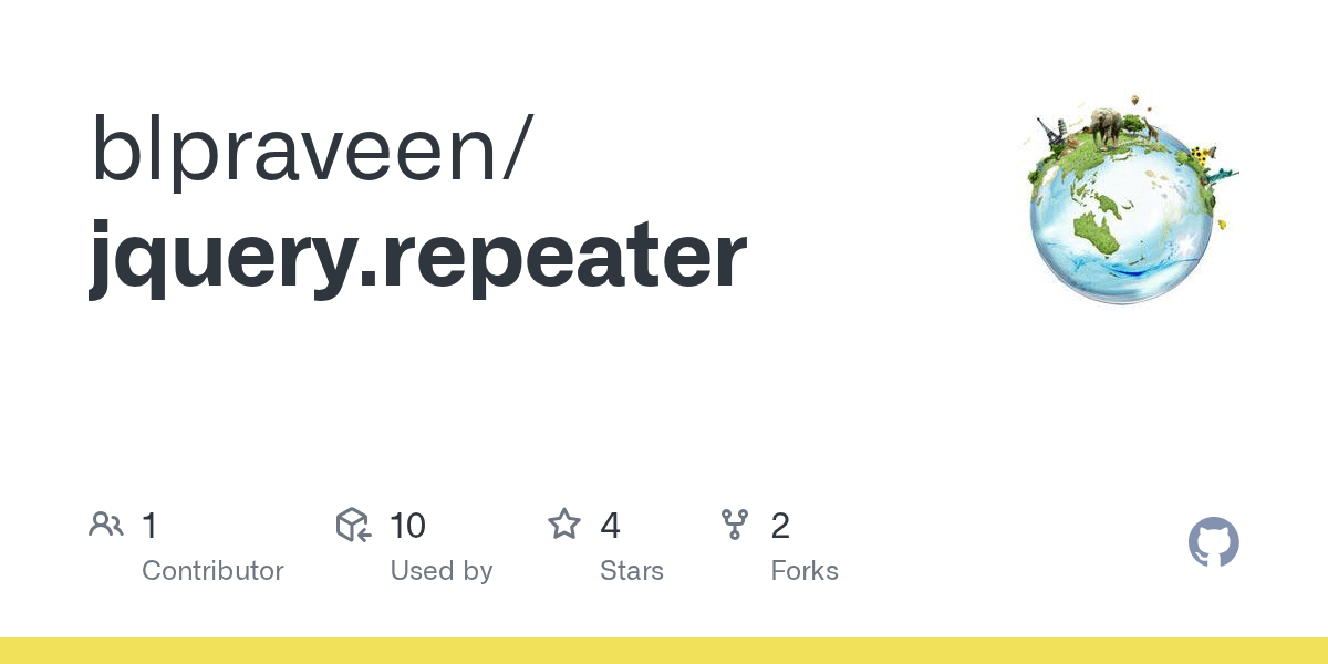 GitHub blpraveen/jquery.repeater