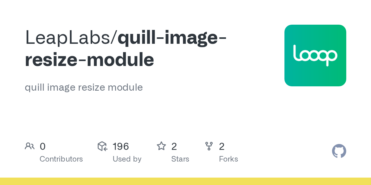GitHub LeapLabs/quillimageresizemodule quill image resize module