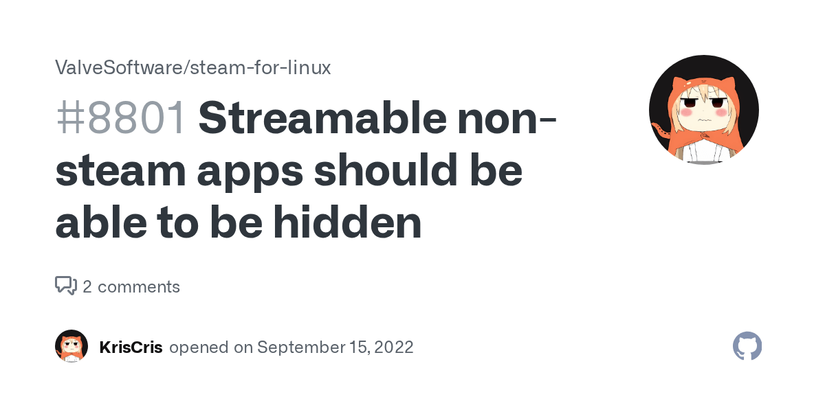 Streamable nonsteam apps should be able to be hidden · Issue 8801