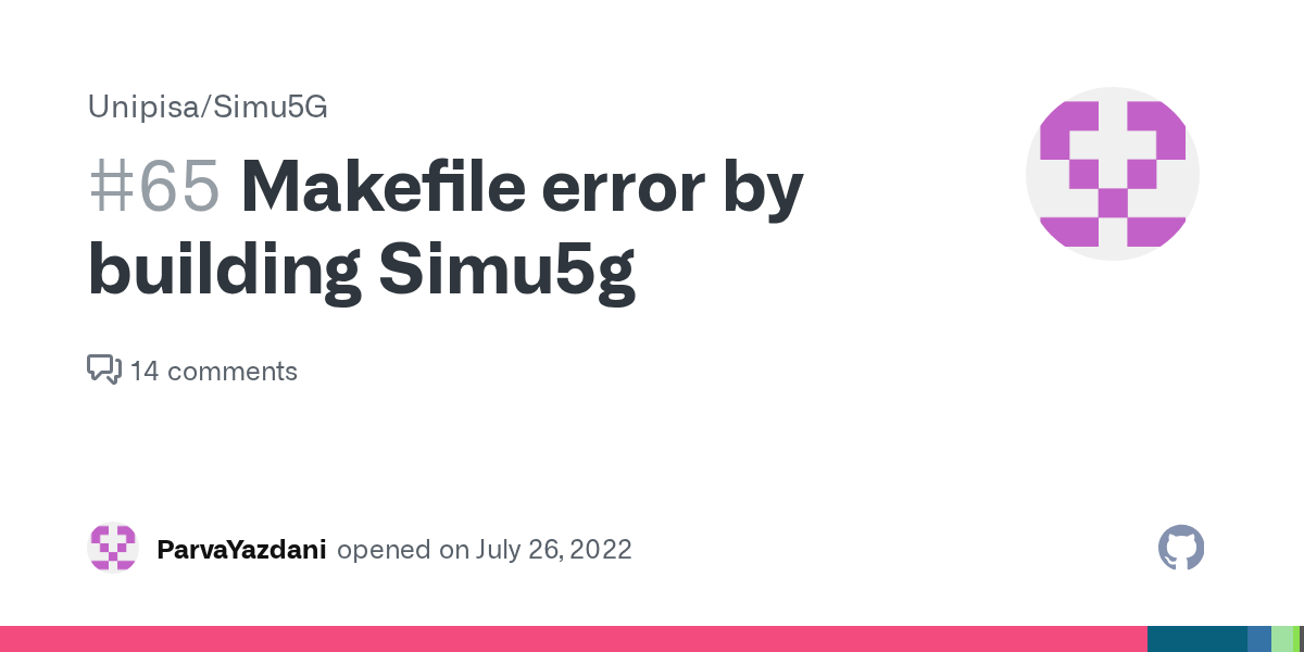 Makefile error by building Simu5g · Issue 65 · Unipisa/Simu5G · GitHub