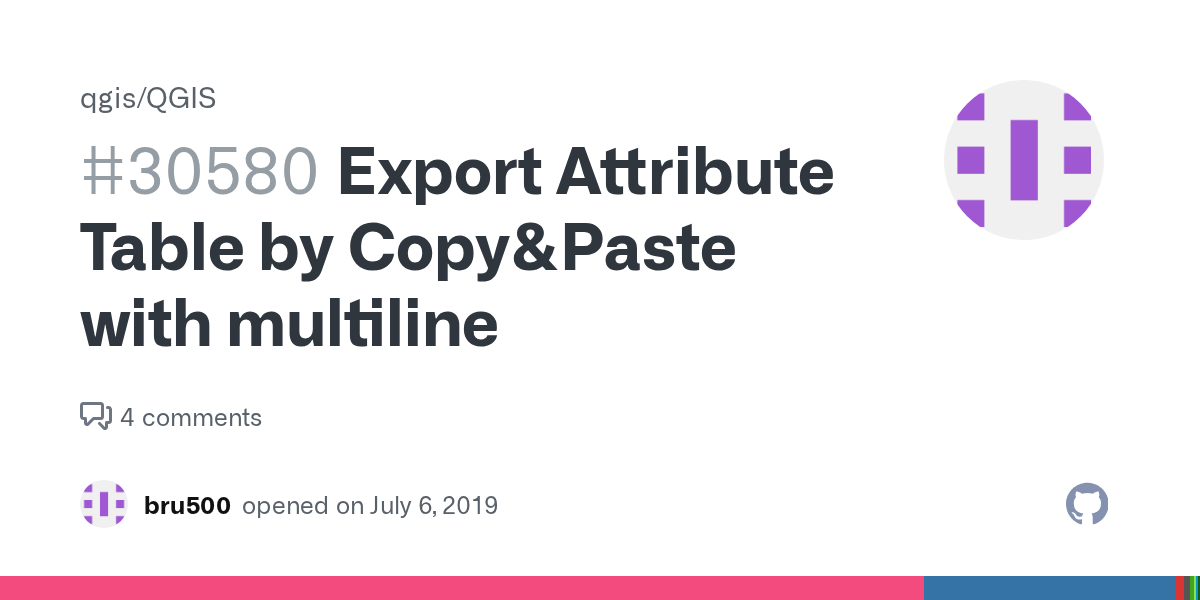 Export Attribute Table by Copy&Paste with multiline · Issue 30580