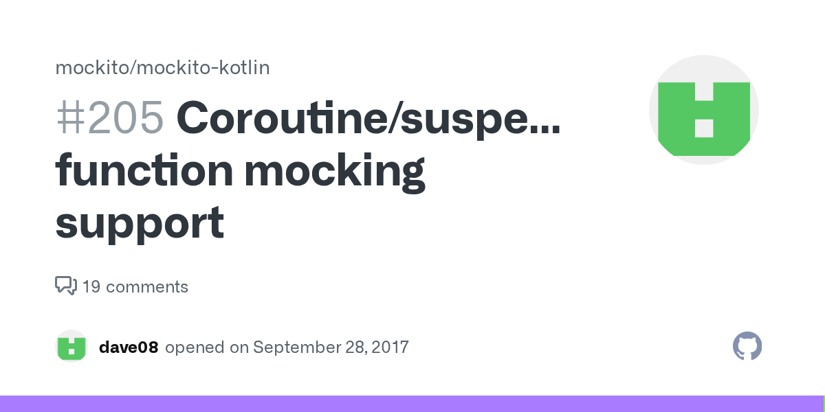 Coroutine/suspend function mocking support · Issue 205 · mockito