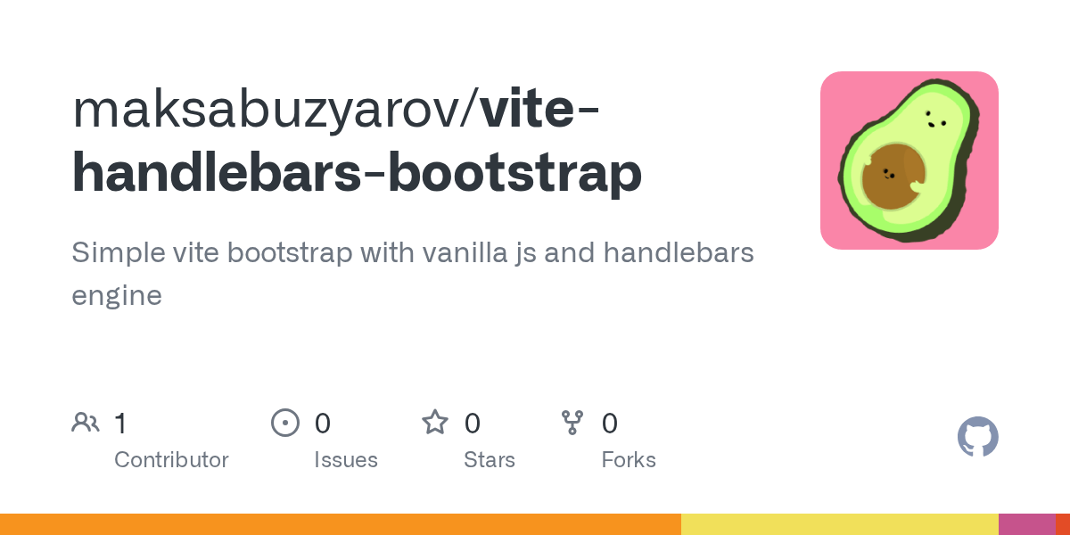 GitHub maksabuzyarov/vitehandlebarsbootstrap Simple vite bootstrap