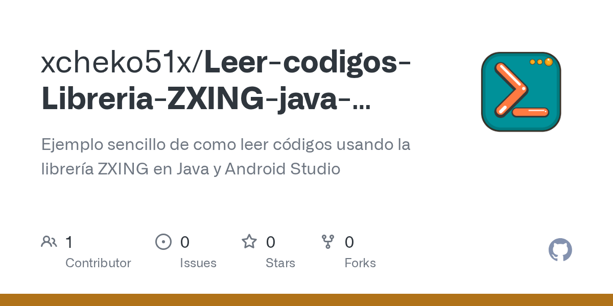 GitHub xcheko51x/LeercodigosLibreriaZXINGjavaAndroidStudio
