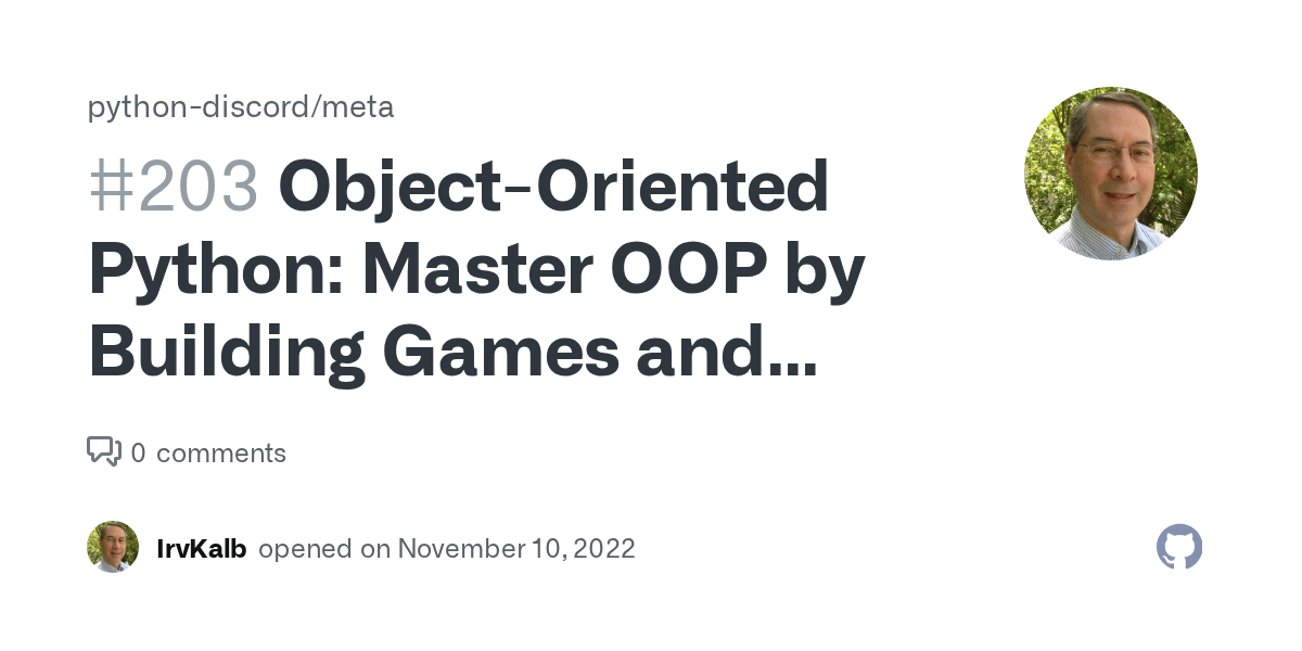 ObjectOriented Python Master OOP by Building Games and GUIs · Issue