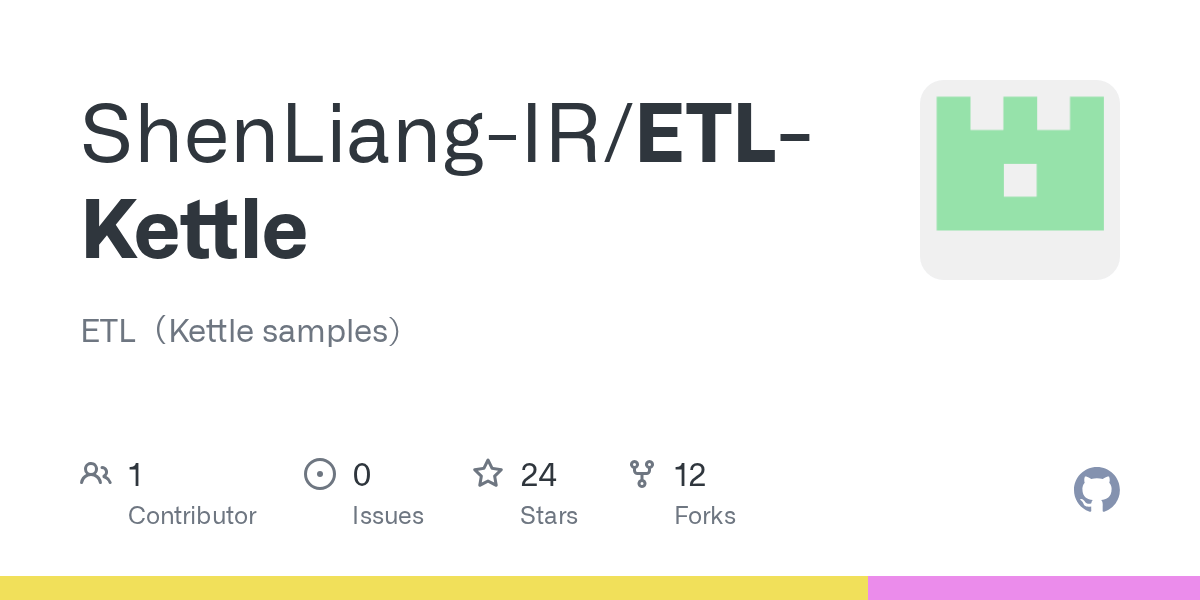 GitHub ShenLiangIR/ETLKettle ETL（Kettle samples)