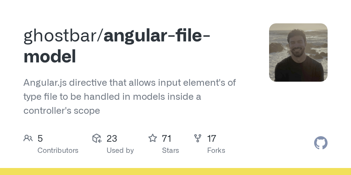 GitHub ghostbar/angularfilemodel Angular.js directive that allows