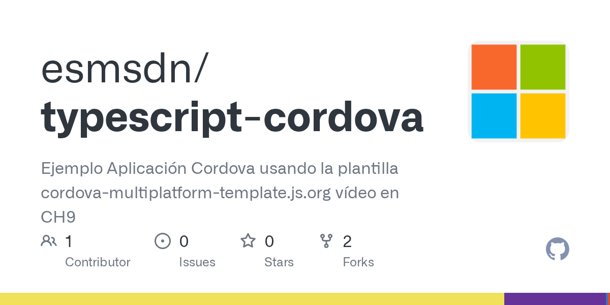 GitHub esmsdn/typescriptcordova Ejemplo Aplicación Cordova usando