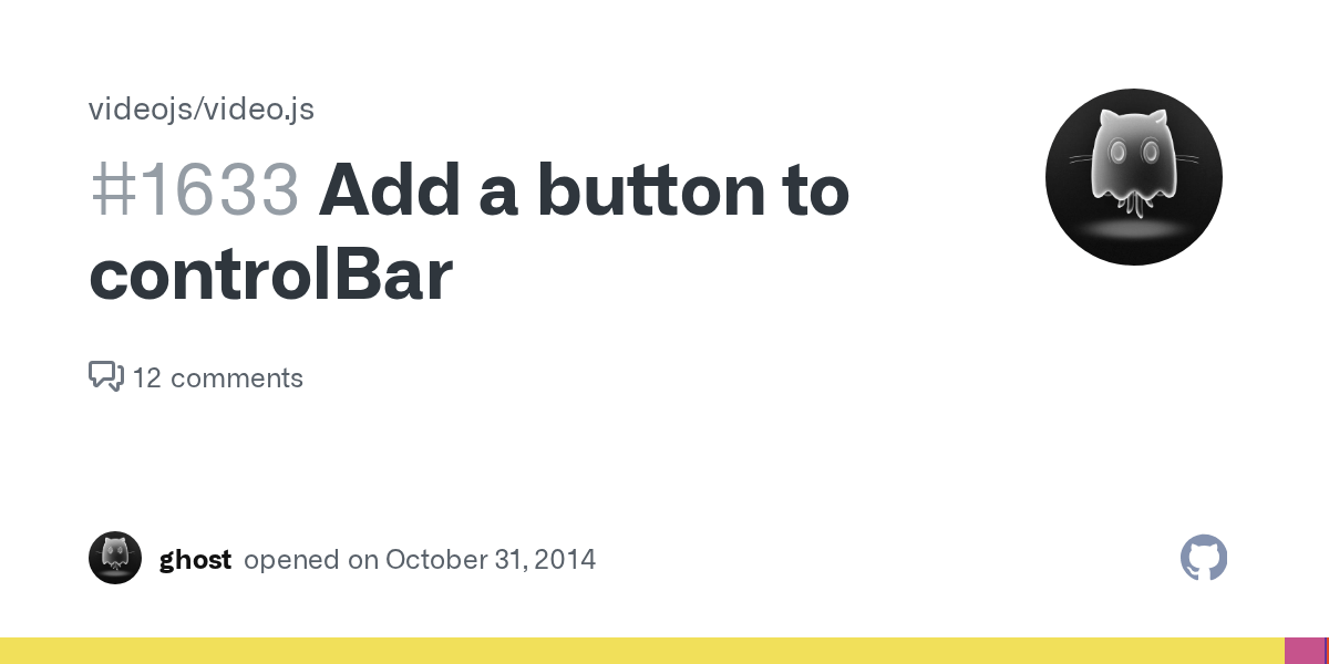 Add a button to controlBar · Issue 1633 · videojs/video.js · GitHub