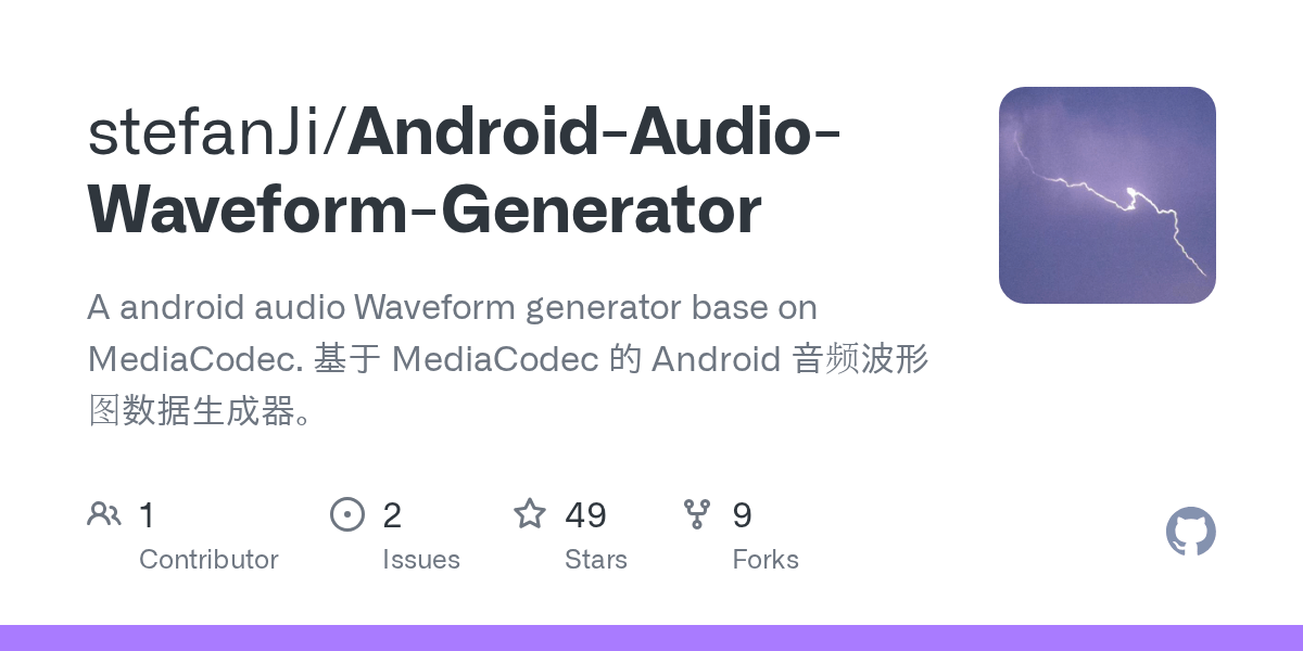 GitHub stefanJi/AndroidAudioWaveformGenerator A android audio