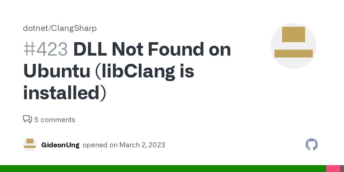 DLL Not Found on Ubuntu (libClang is installed) · Issue 423 ·