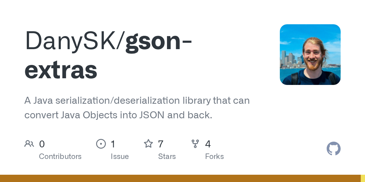GitHub DanySK/gsonextras A Java serialization/deserialization