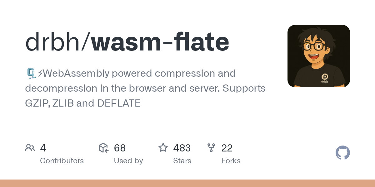 GitHub drbh/wasmflate 🗜️⚡Assembly powered compression and