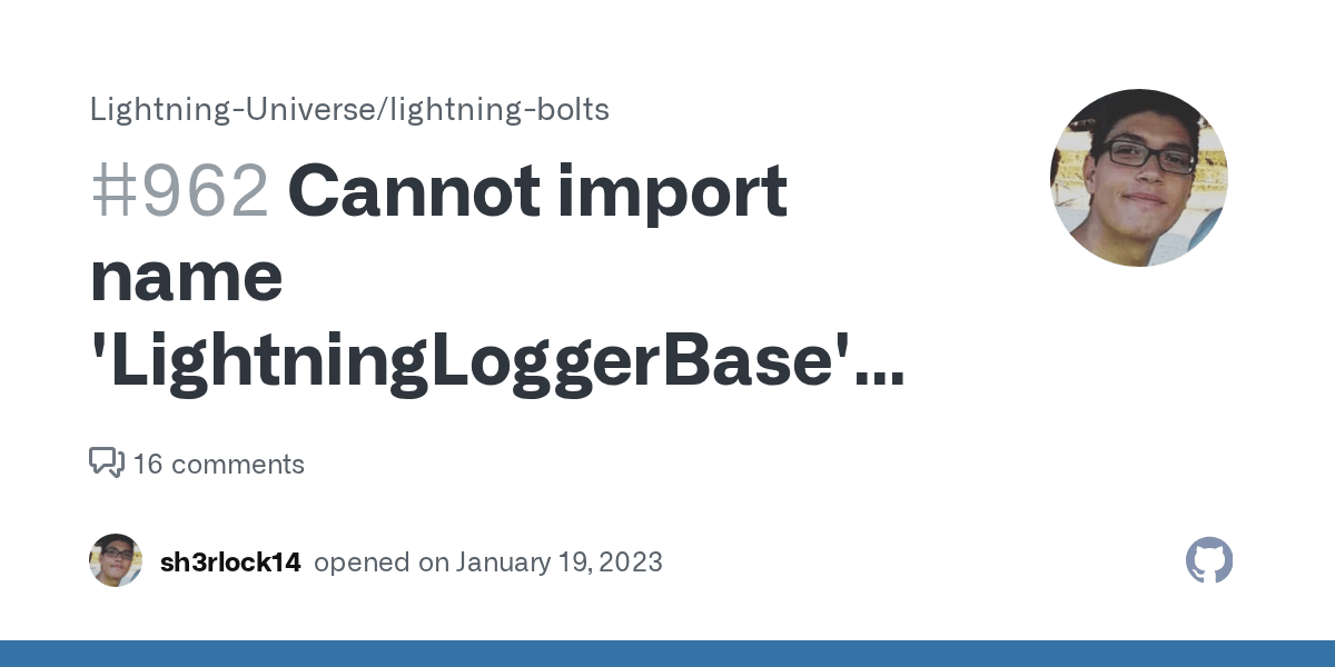 Cannot import name 'LightningLoggerBase' from 'pytorch_lightning