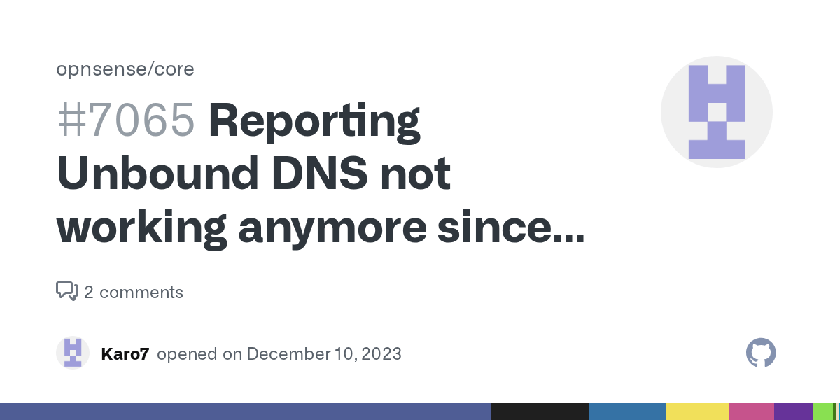 Reporting Unbound DNS not working anymore since OPNsense 23.7.9 · Issue