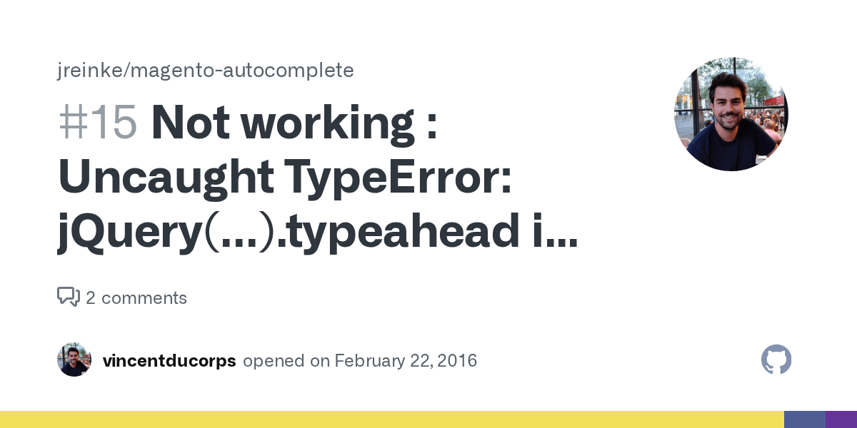 Not working Uncaught TypeError jQuery(...).typeahead is not a