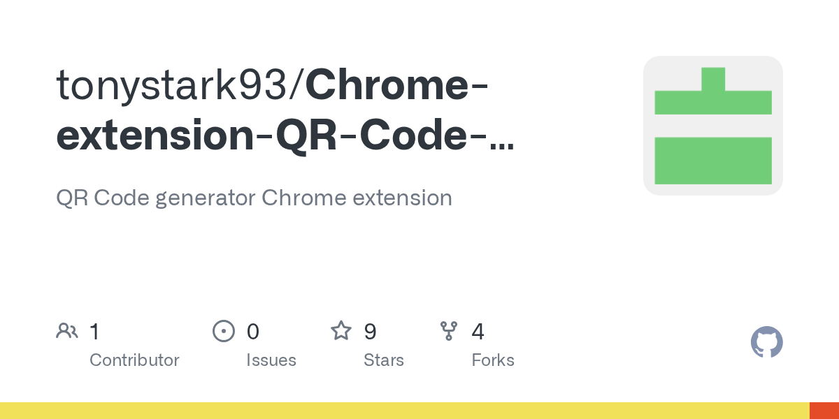 GitHub tonystark93/ChromeextensionQRCodeGenerator QR Code