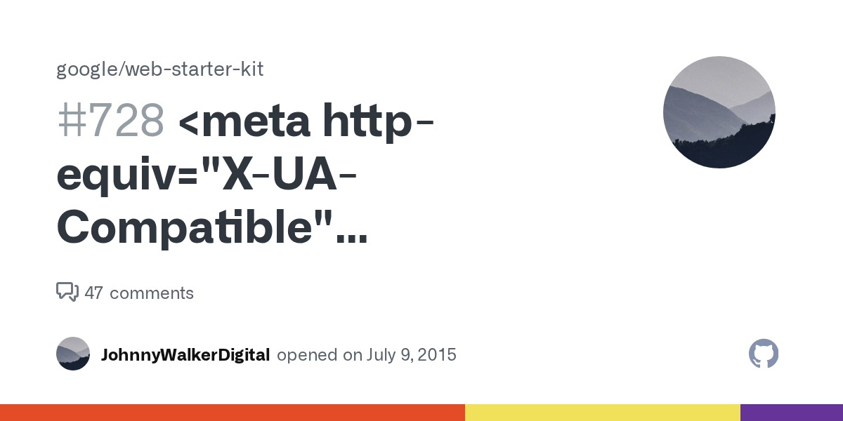 · Issue 728 · google/webstarterkit · GitHub