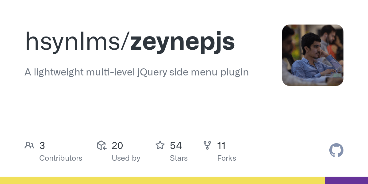 GitHub hsynlms/zeynepjs A lightweight multilevel jQuery side menu