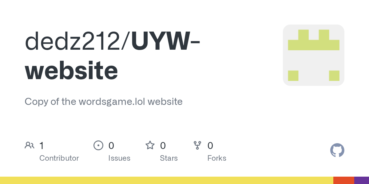 GitHub dedz212/UYWwebsite Copy of the wordsgame.lol website