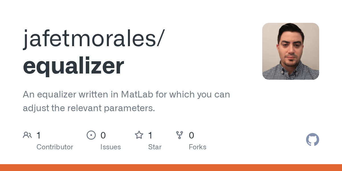 GitHub jafetmorales/equalizer An equalizer written in MatLab for which you can adjust the