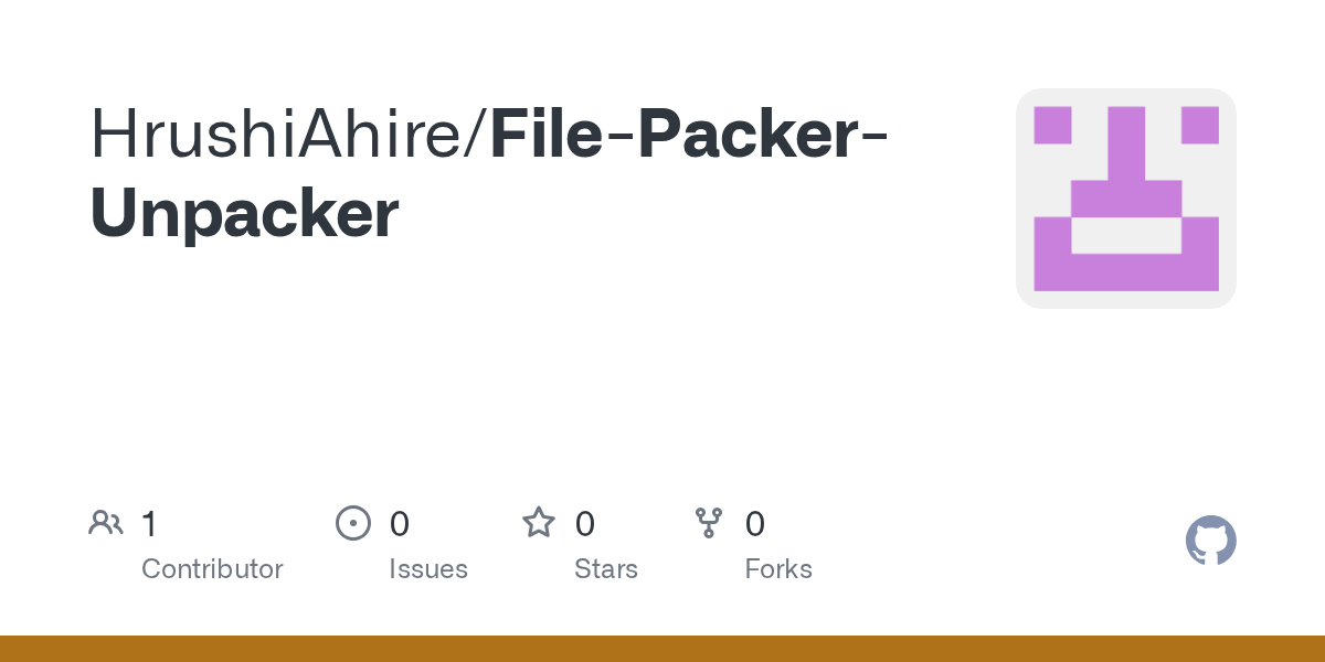 GitHub HrushiAhire/FilePackerUnpacker