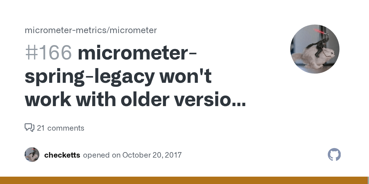 micrometerspringlegacy won't work with older versions of Spring boot