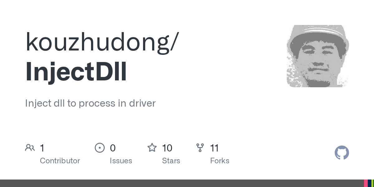 GitHub kouzhudong/InjectDll Inject dll to process in driver