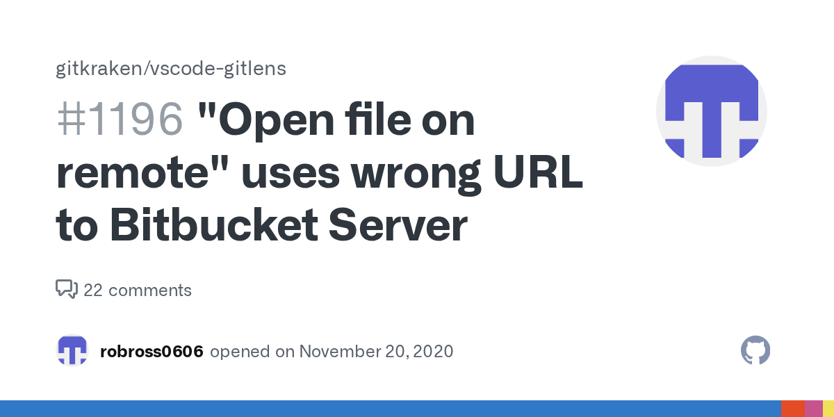 "Open file on remote" uses wrong URL to Bitbucket Server · Issue 1196