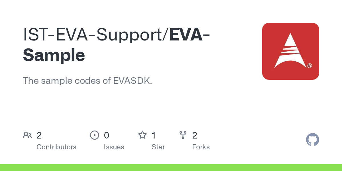 GitHub ISTEVASupport/EVASample The sample codes of EVASDK.