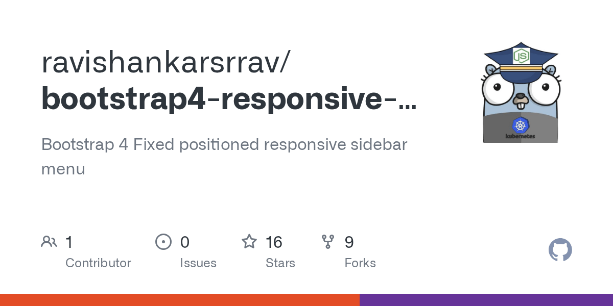 GitHub ravishankarsrrav/bootstrap4responsivesidebar Bootstrap 4