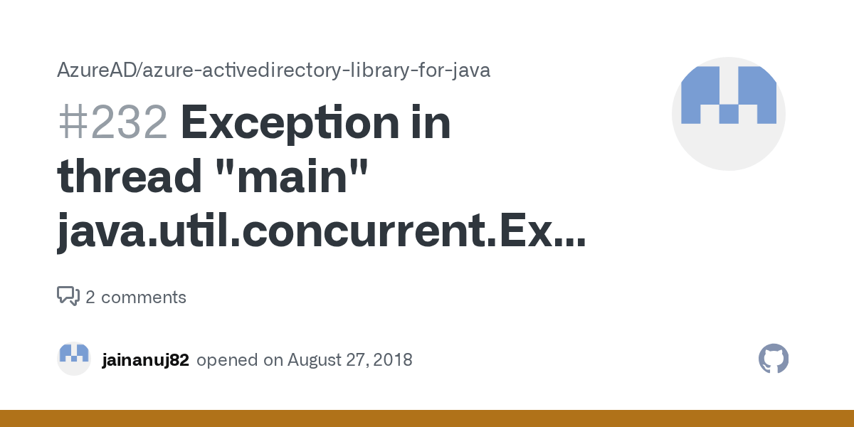 Exception in thread "main" java.util.concurrent.ExecutionException com