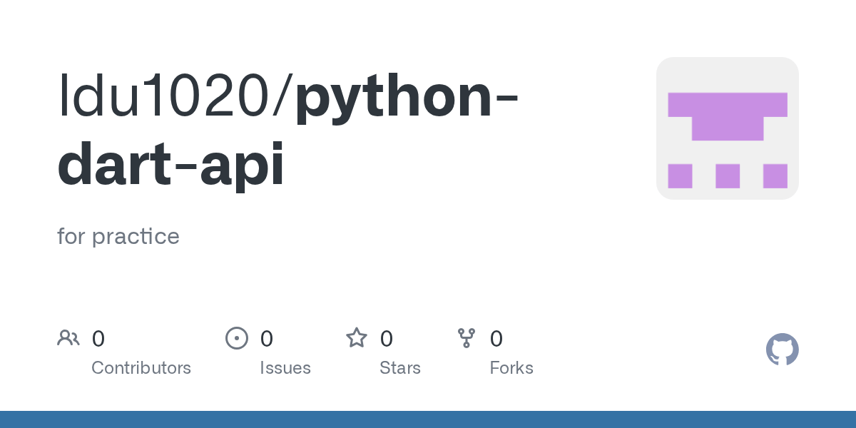 GitHub ldu1020/pythondartapi for practice