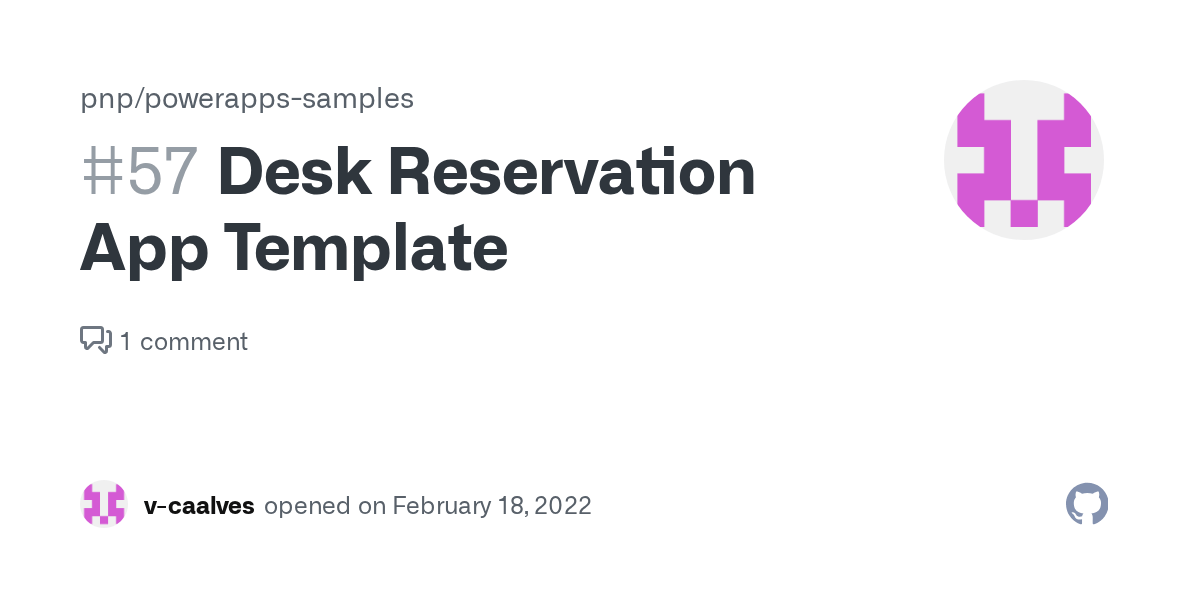 Desk Reservation App Template · Issue 57 · pnp/powerappssamples · GitHub