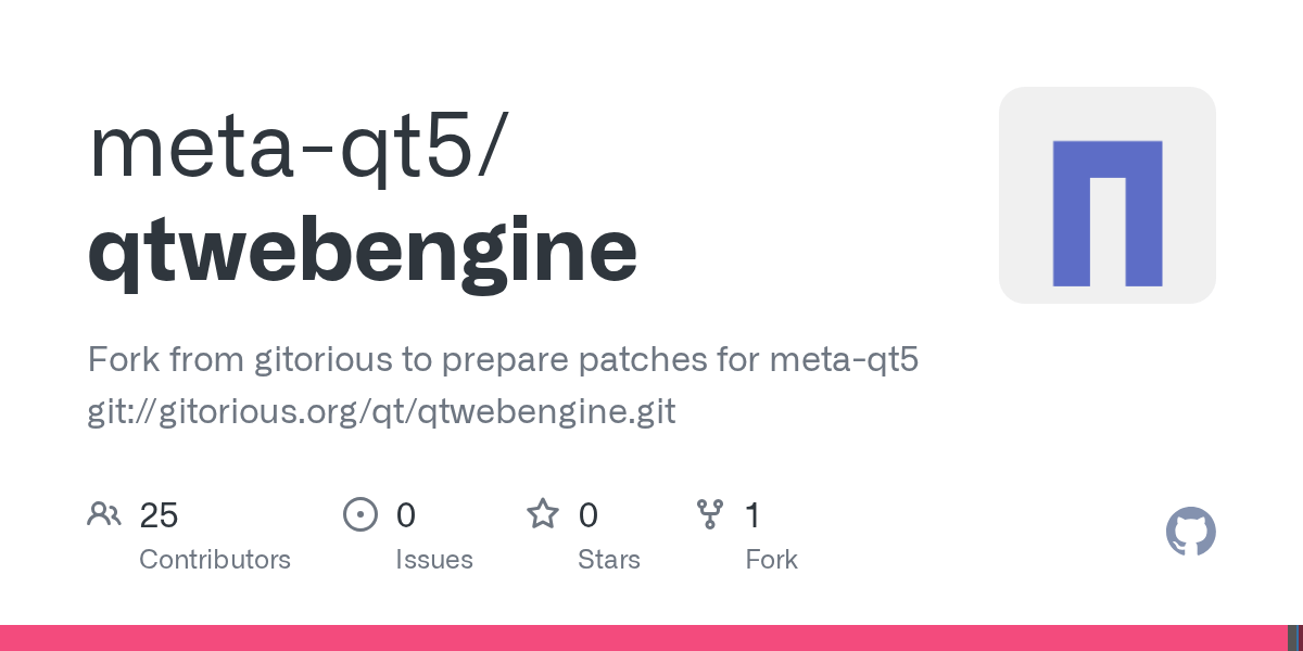 GitHub metaqt5/qtwebengine Fork from gitorious to prepare patches