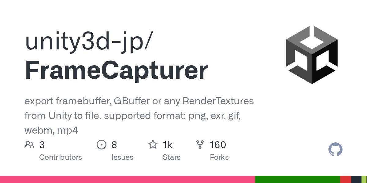 GitHub unity3djp/FrameCapturer export framebuffer, GBuffer or any