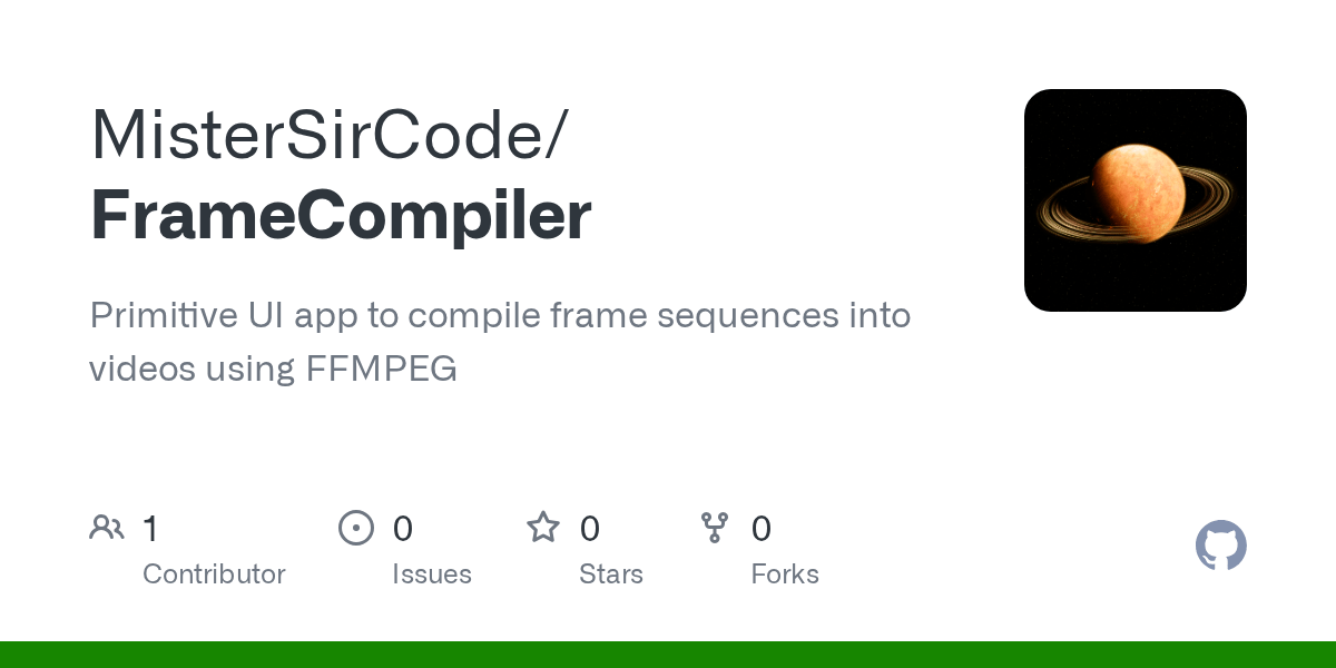 GitHub Primitive UI app to compile frame