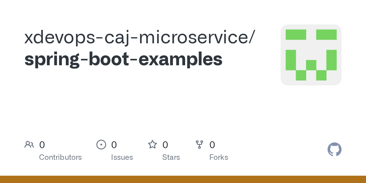 GitHub xdevopscajmicroservice/springbootexamples