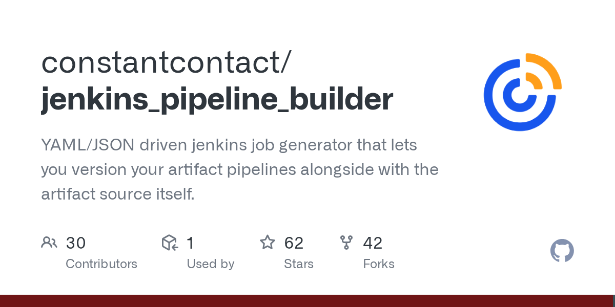 GitHub constantcontact/jenkins_pipeline_builder YAML/JSON driven