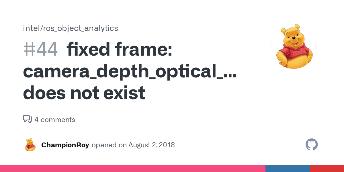 fixed frame camera_depth_optical_frame does not exist · Issue 44