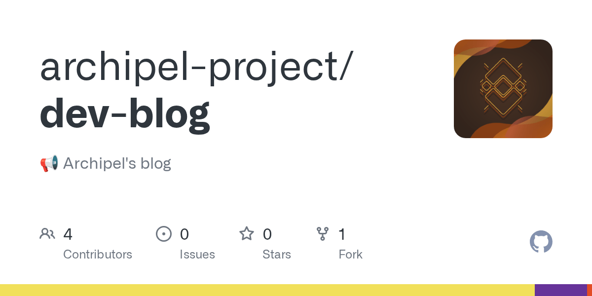 GitHub archipelproject/devblog 📢 Archipel's blog