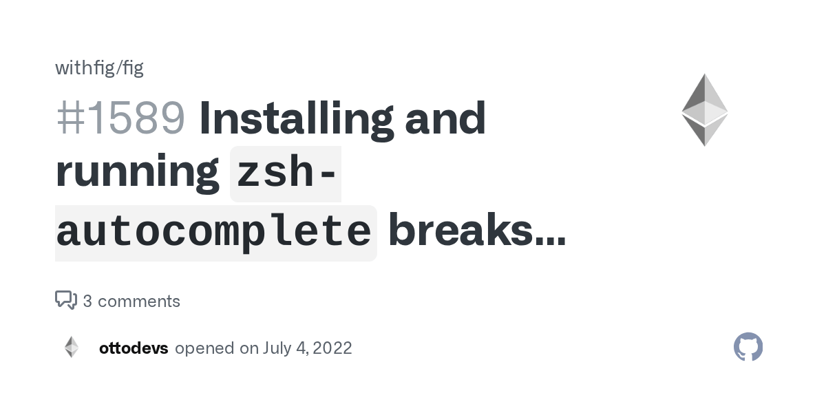 Installing and running breaks fig's own