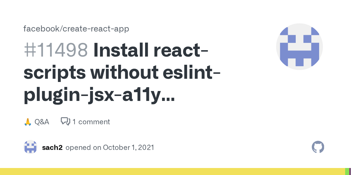 Install reactscripts without eslintpluginjsxa11y dependency