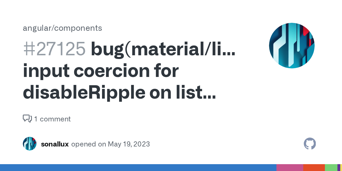 bug(material/list) input coercion for disableRipple on list items does