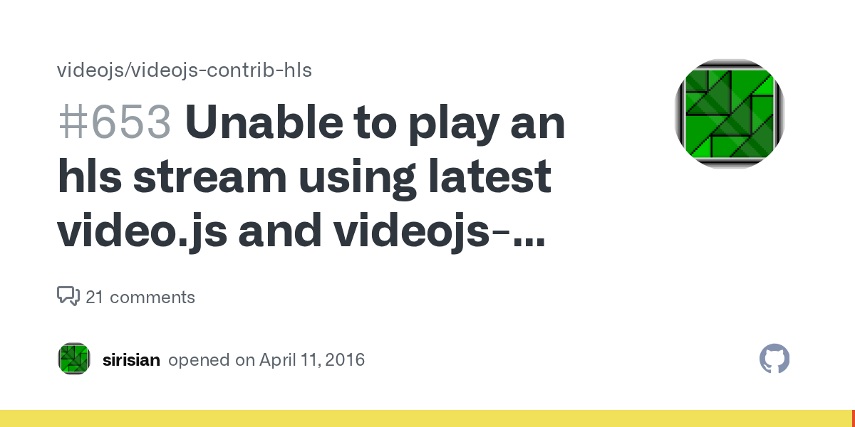 Unable to play an hls stream using latest video.js and videojscontrib