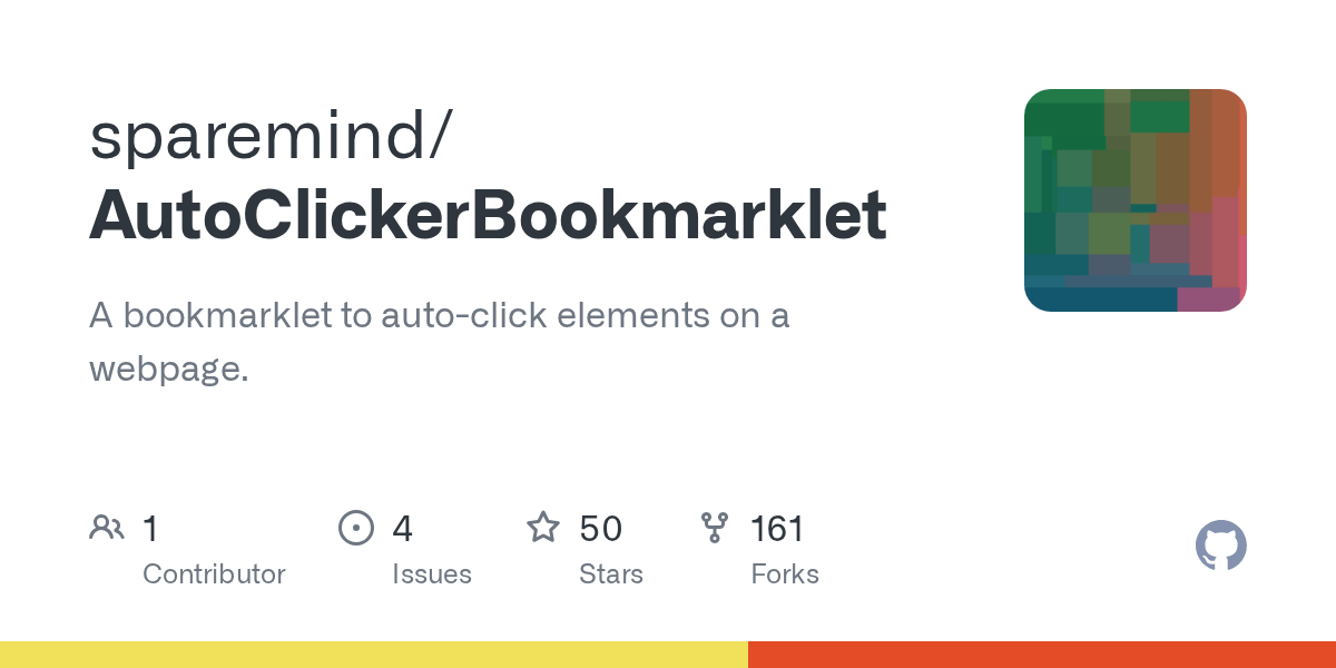 GitHub sparemind/AutoClickerBookmarklet A bookmarklet to autoclick