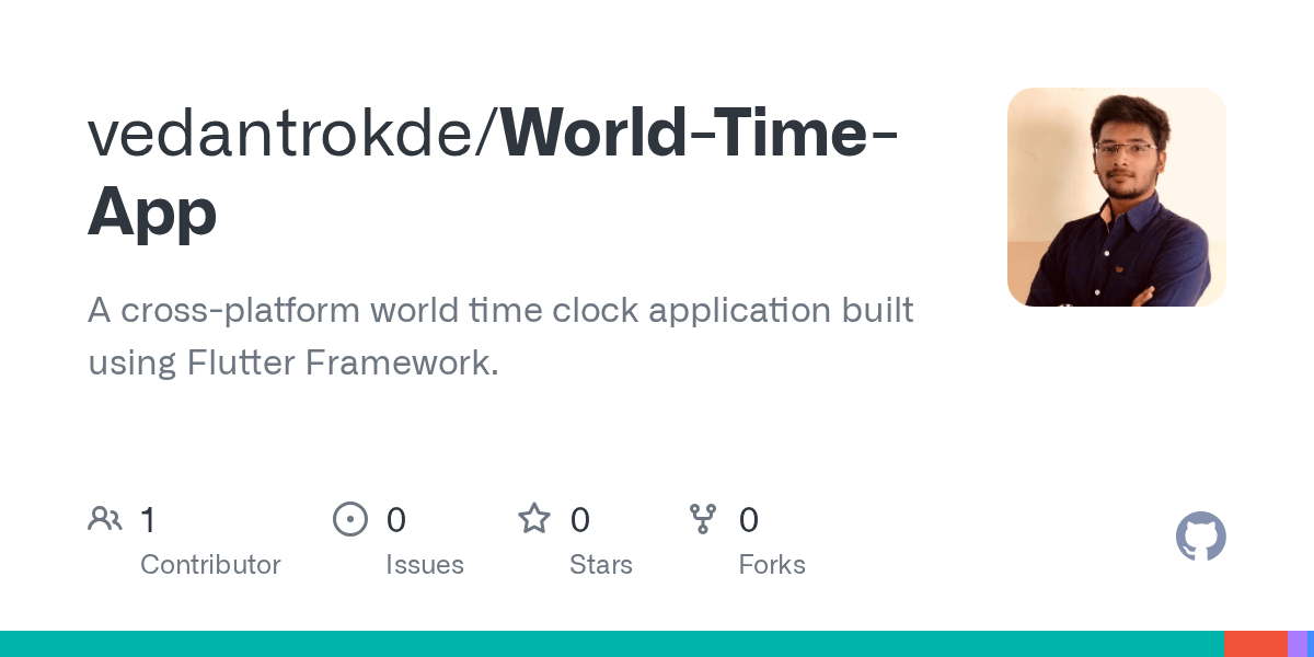GitHub vedantrokde/WorldTimeApp A crossplatform world time clock