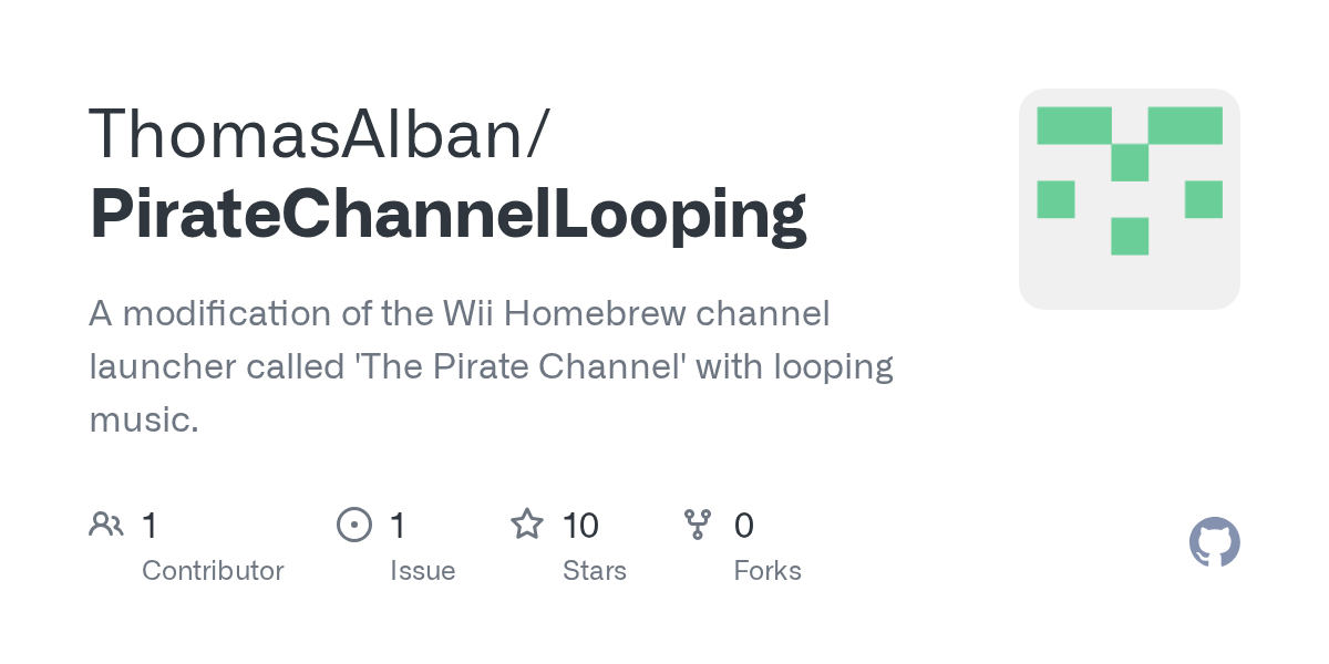 GitHub ThomasAlban/PirateChannelLooping A modification of the Wii